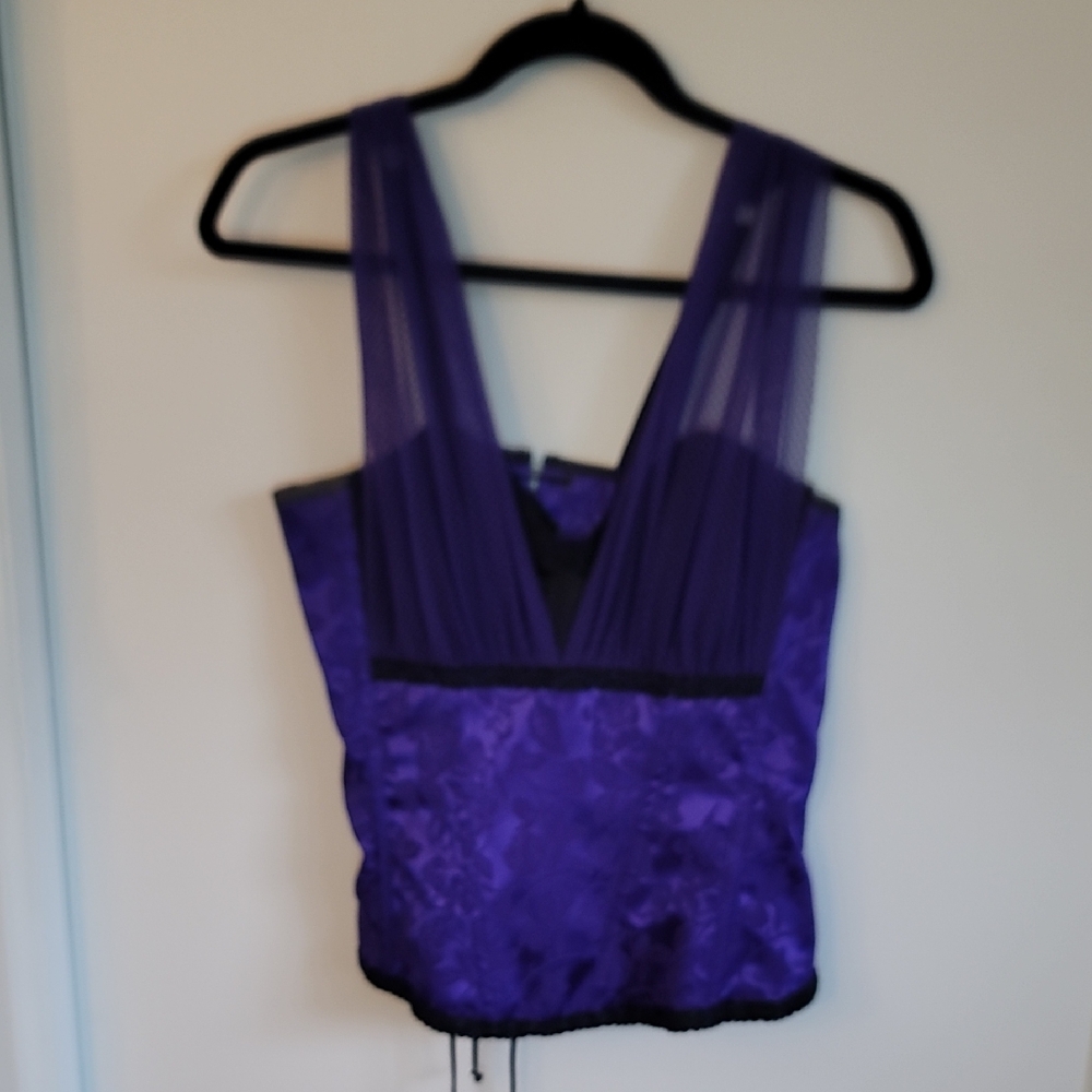 Shirley of Hollywood Purple Sleeveless Top